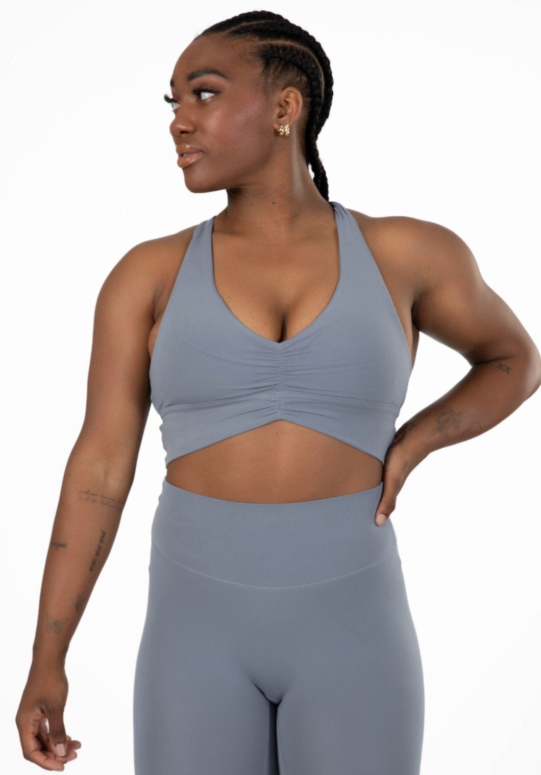 Reluna Ruched Bra Stone Sports Bras Paragon Fitwear 