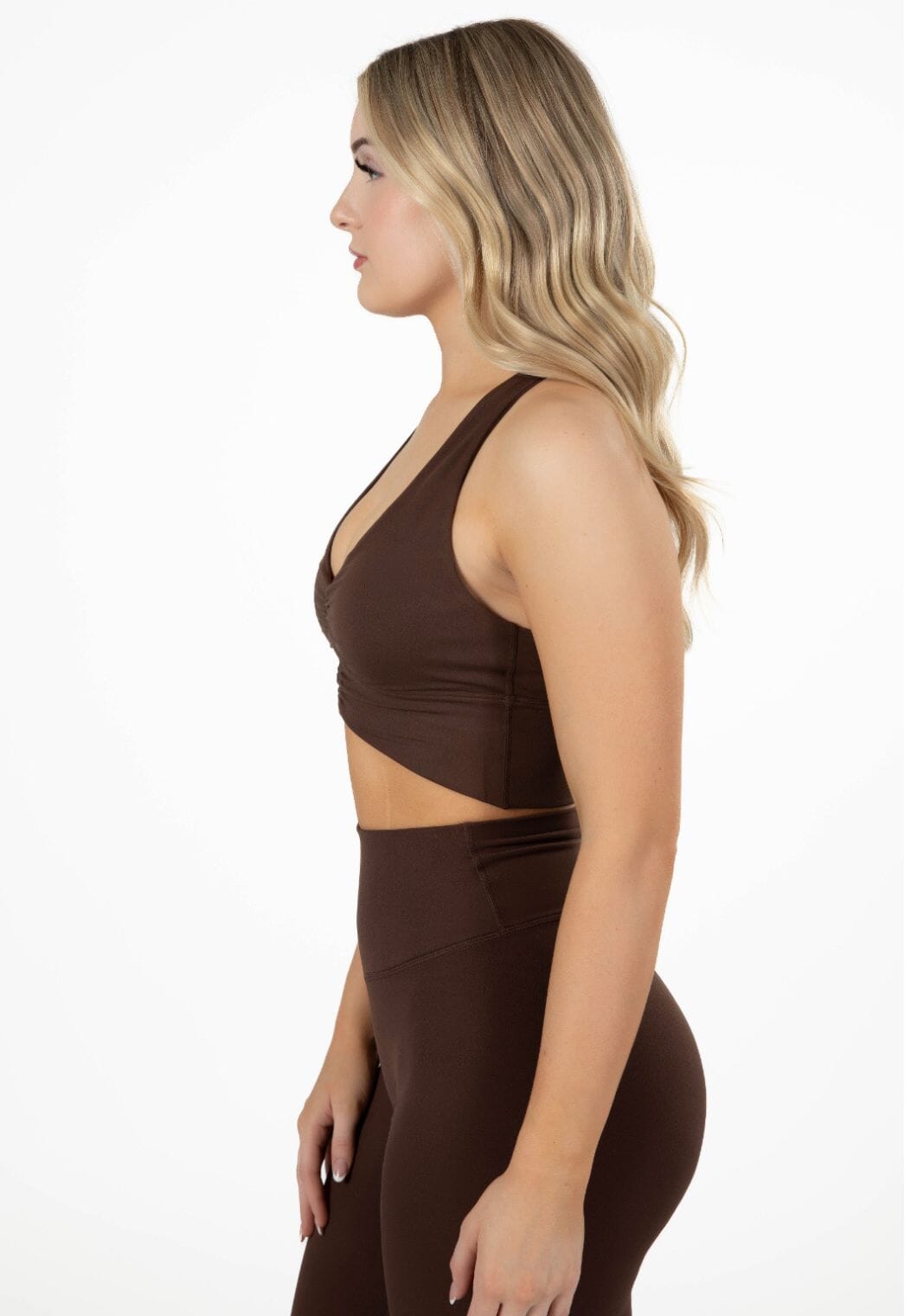 Reluna Ruched Bra Walnut Sports Bras Paragon Fitwear 