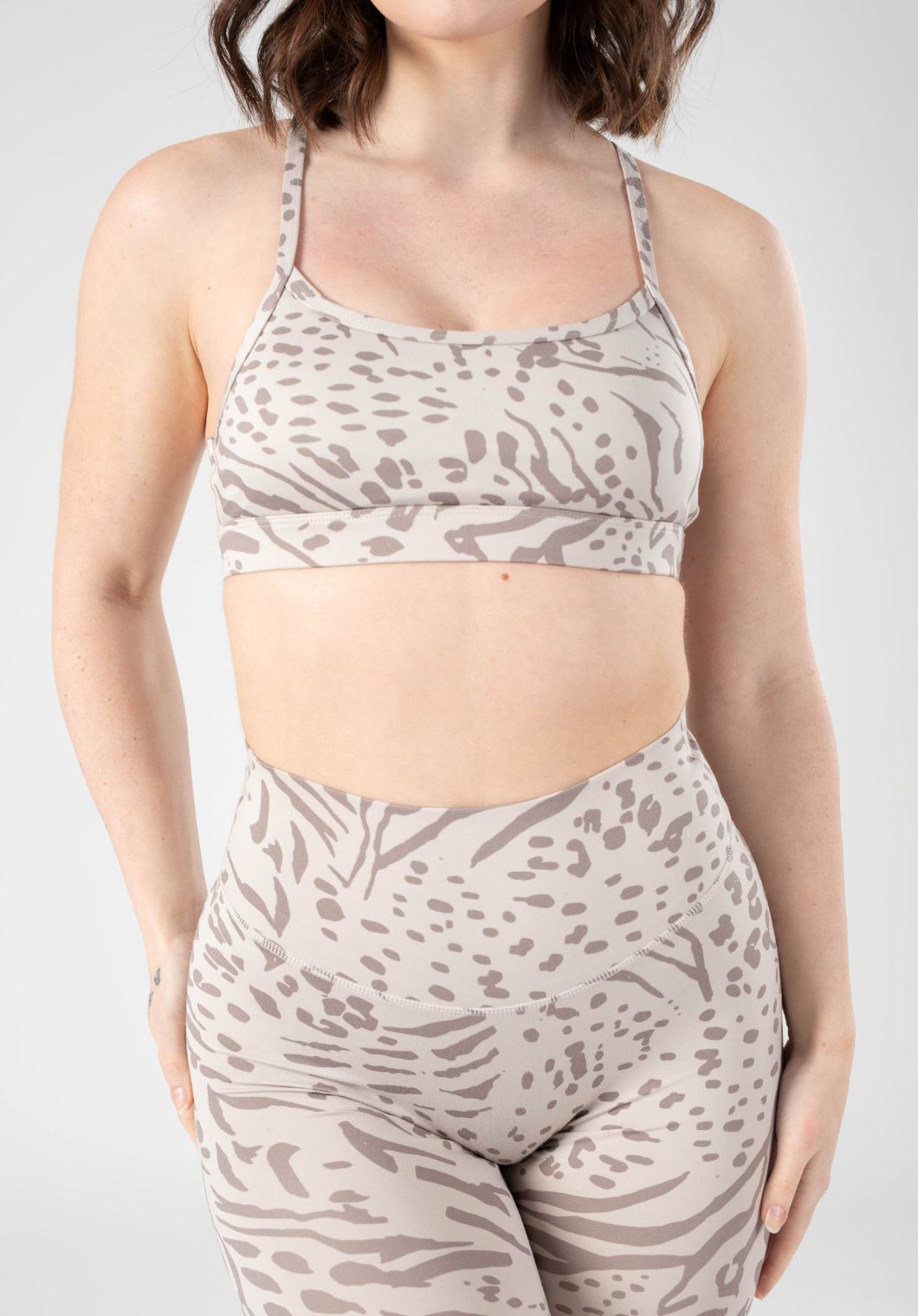 Reluna Ritual Bra Snow Leopard Sports Bras Paragon Fitwear 