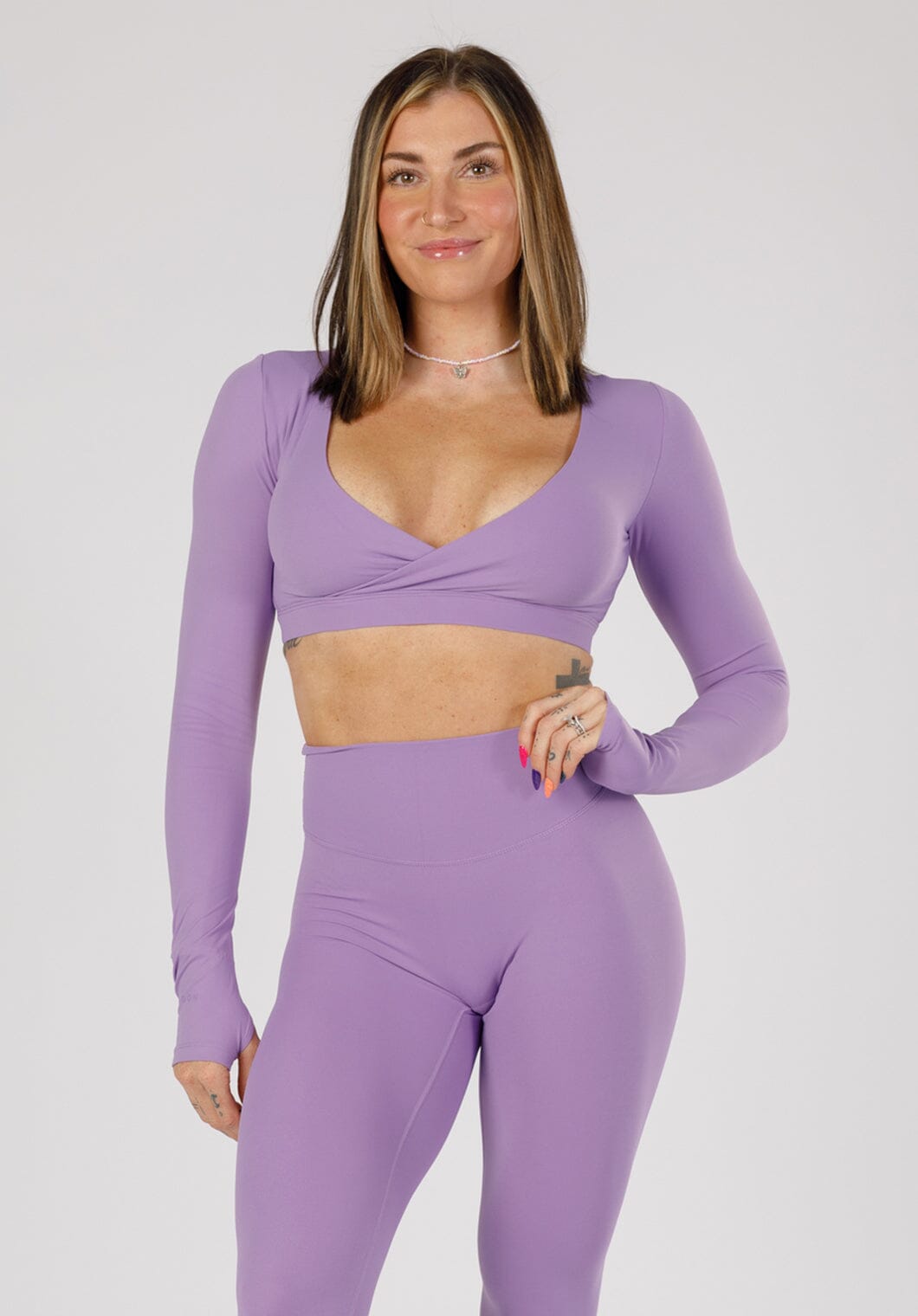 RecStretch DesB Infinite Long Sleeve Bra Ultra Violet Sports Bras Paragon Fitwear 