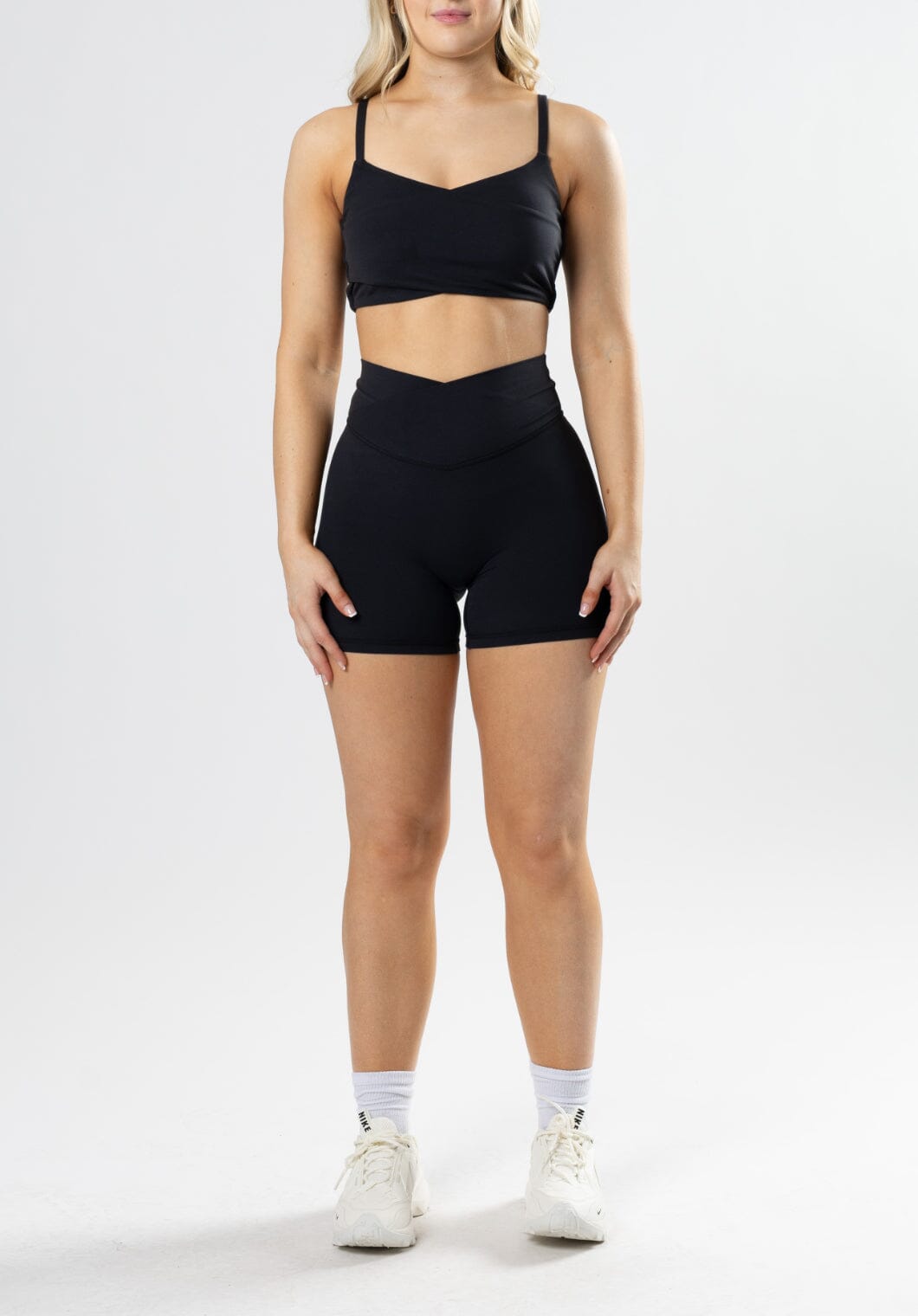 AirSilk Crossover Sculptseam™ Short Black Leggings/Joggers Paragon Fitwear 