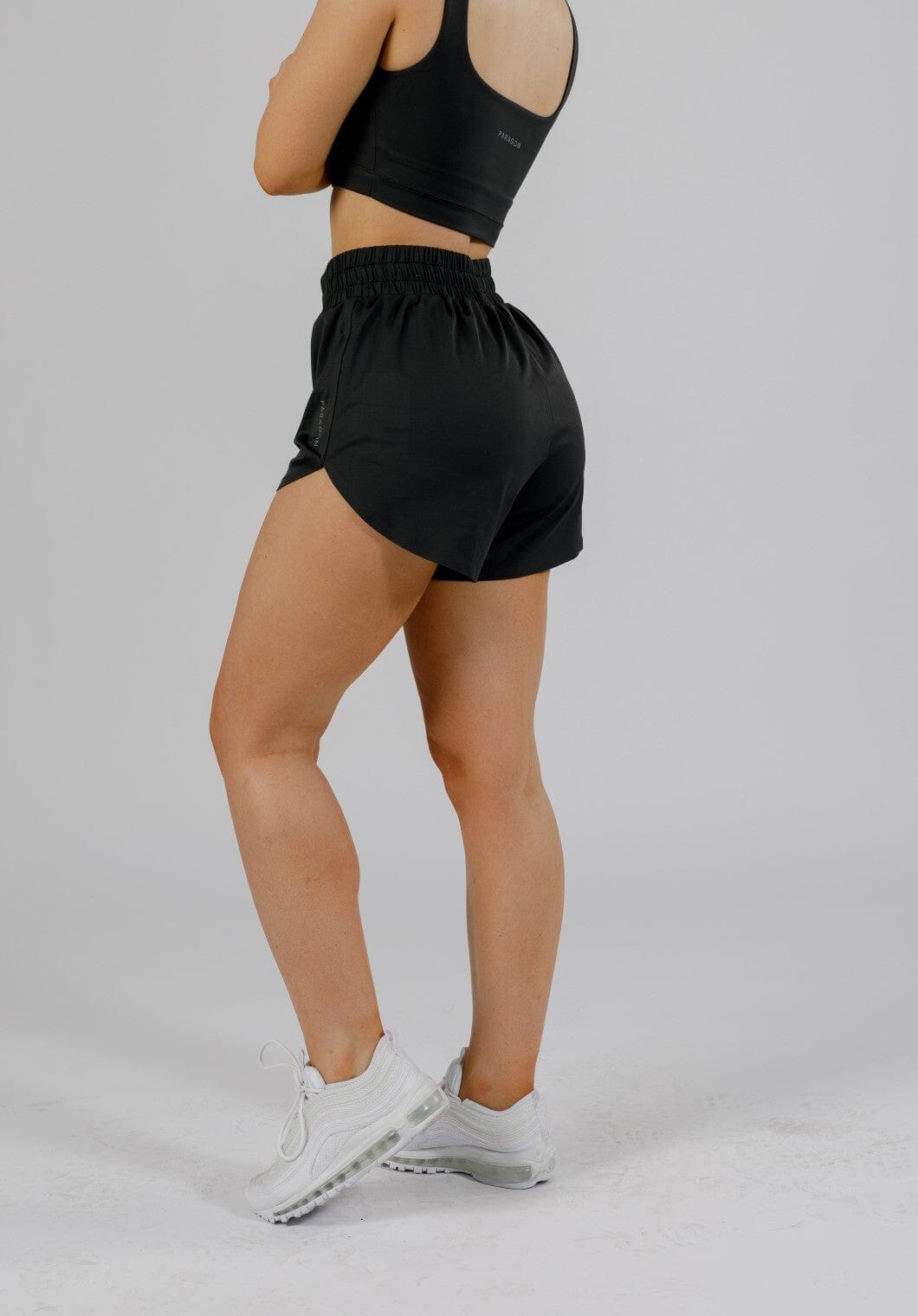 FeatherKnit™ Track Short Black Shorts Paragon Fitwear 