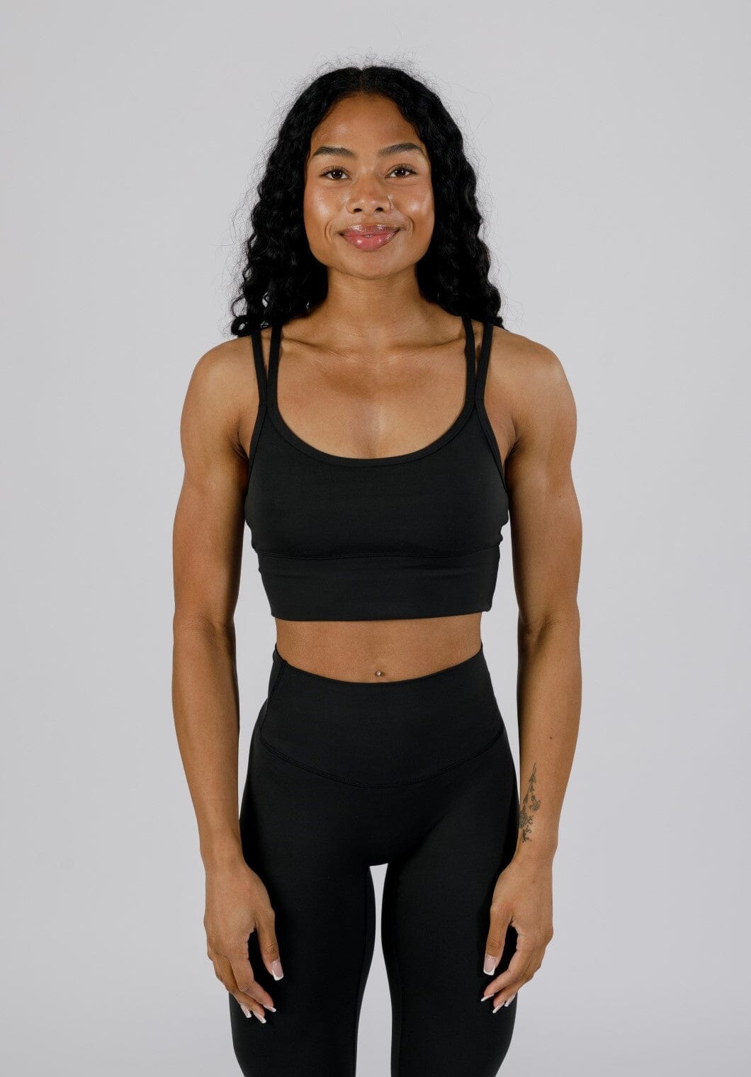 Reluna™ Double Strap Bra Black Sports Bras Paragon Fitwear 