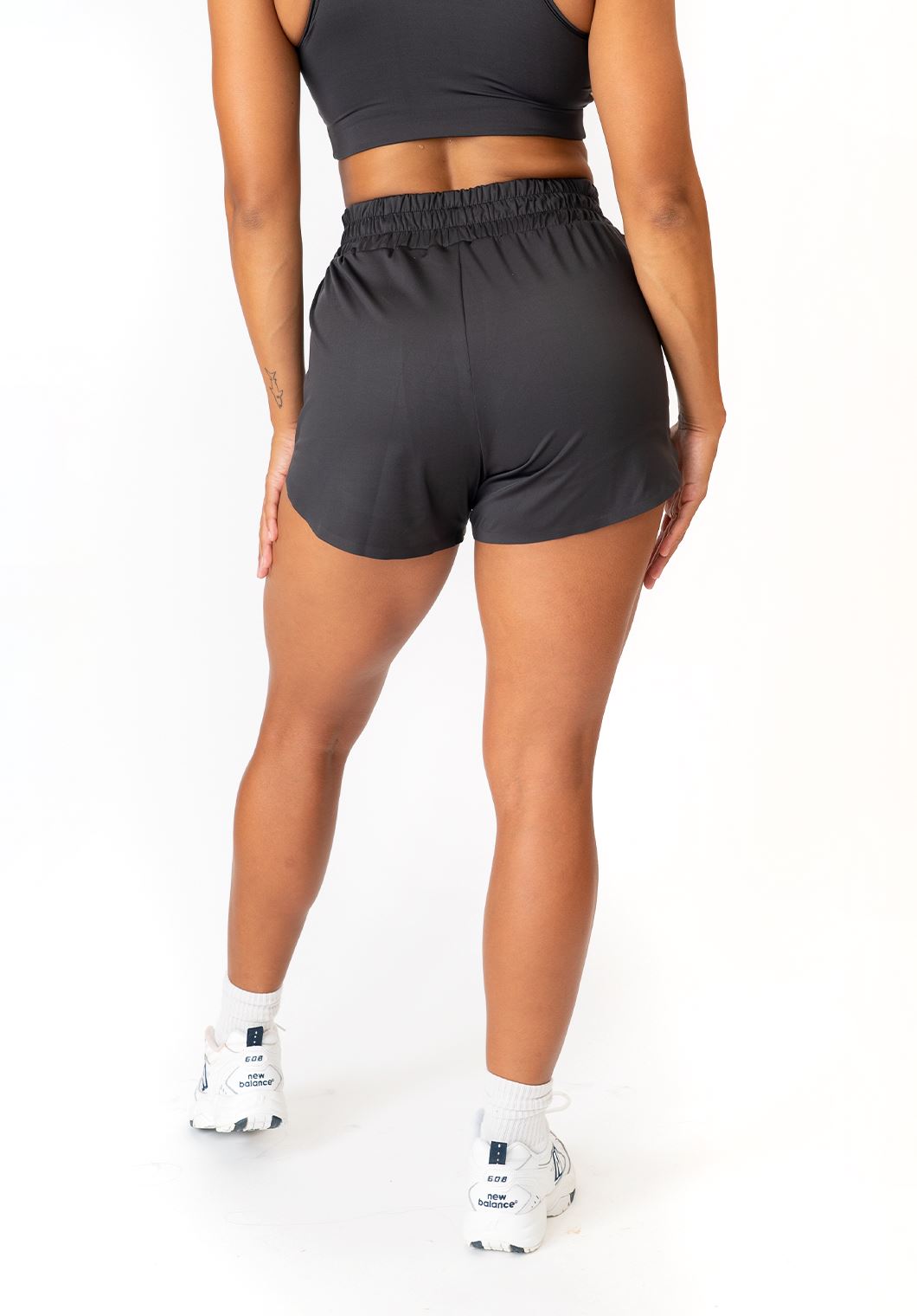 FeatherKnit Track Short 3.5" Black Shorts Paragon Fitwear 