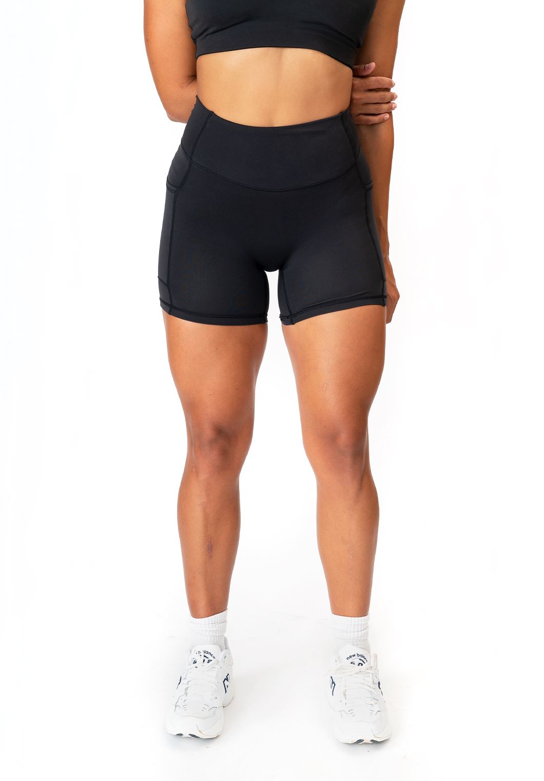 High Rise Naked Pocket Short 5" Black Shorts Paragon Fitwear 