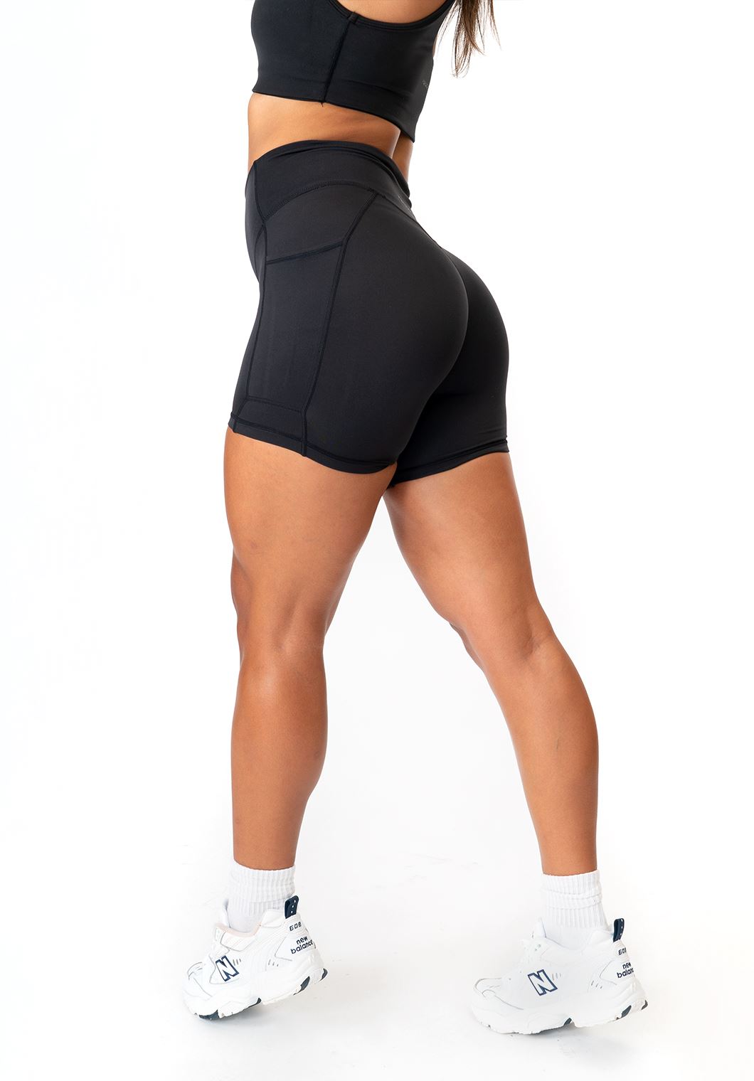 High Rise Naked Pocket Short 5" Black Shorts Paragon Fitwear 