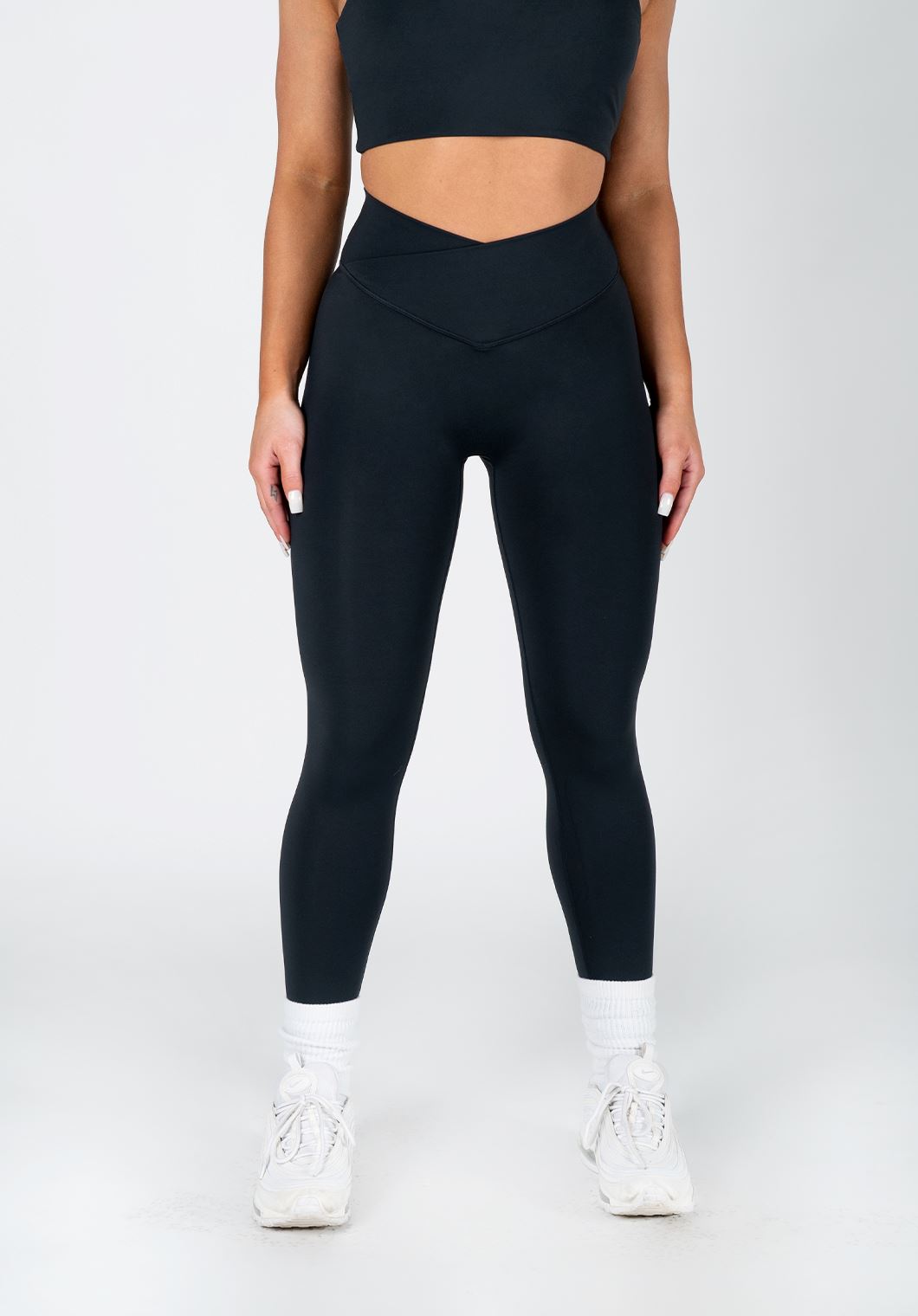 FlexSweat Crossover Legging 25" Black Leggings/Joggers Paragon Fitwear 