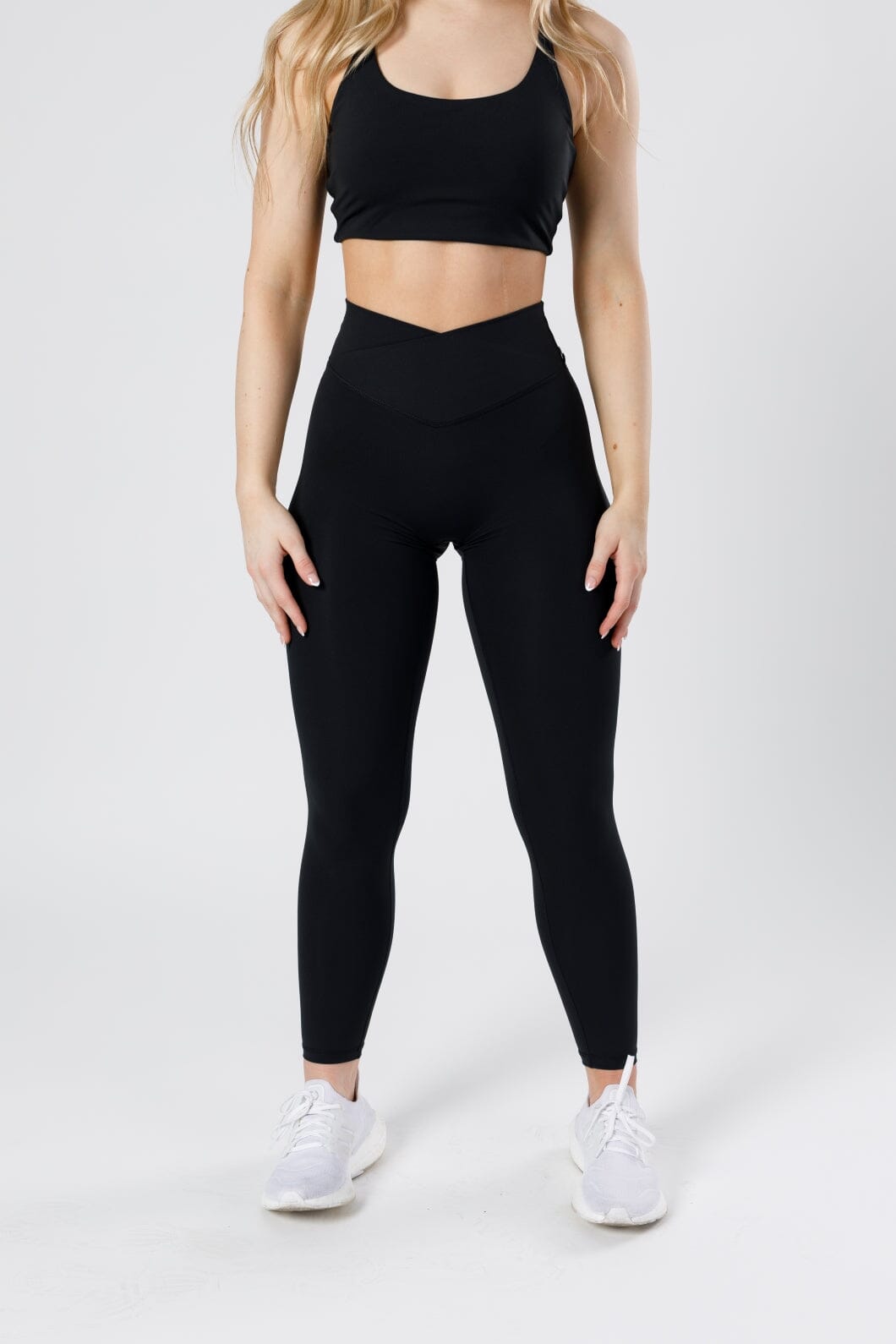 FlexSweat Crossover Legging 25" Black Leggings/Joggers Paragon Fitwear 