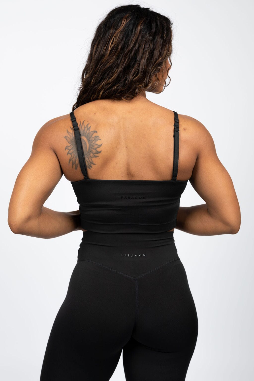 Naked Cropped Brami Black Sports Bras Paragon Fitwear 