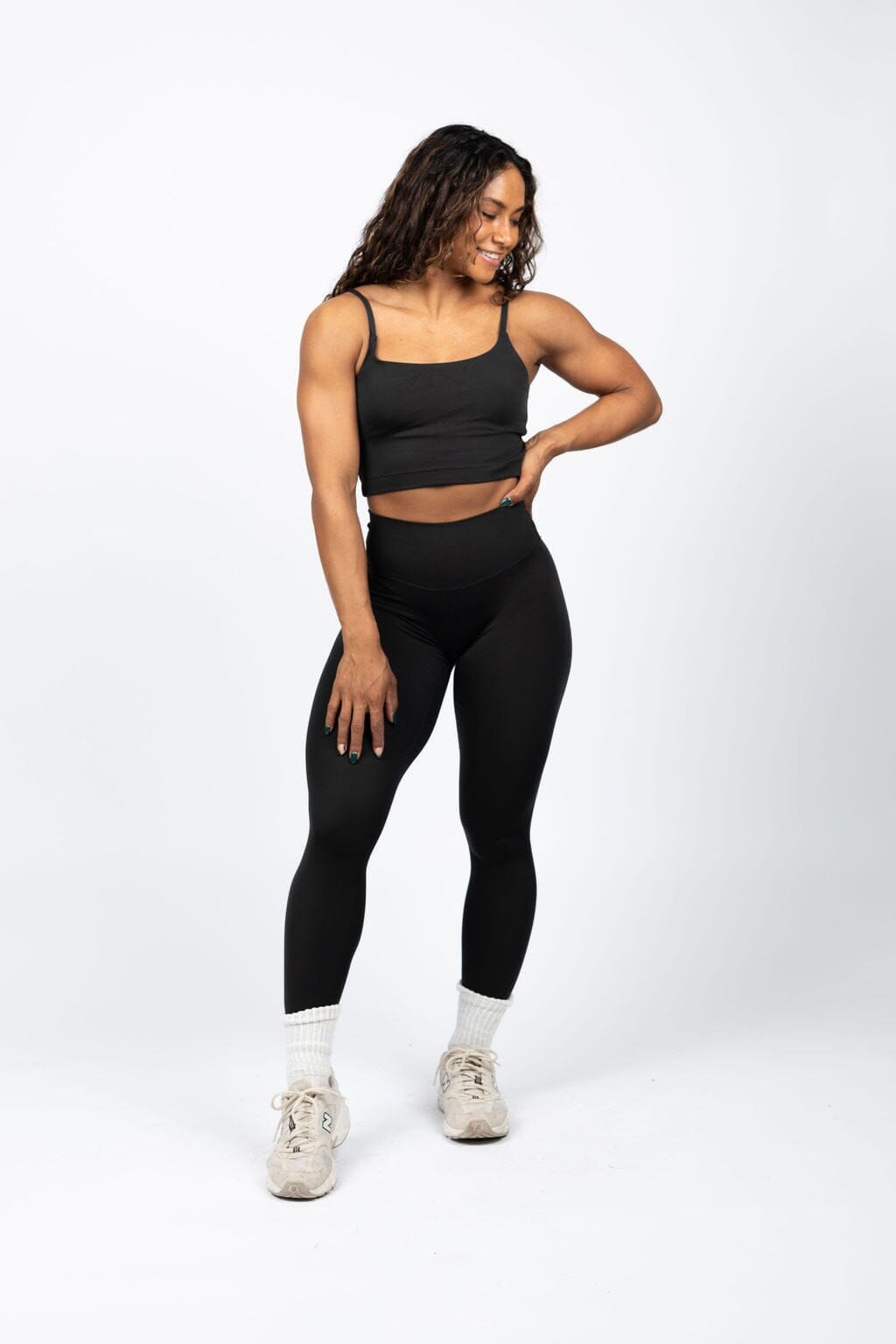 Naked Cropped Brami Black Sports Bras Paragon Fitwear 