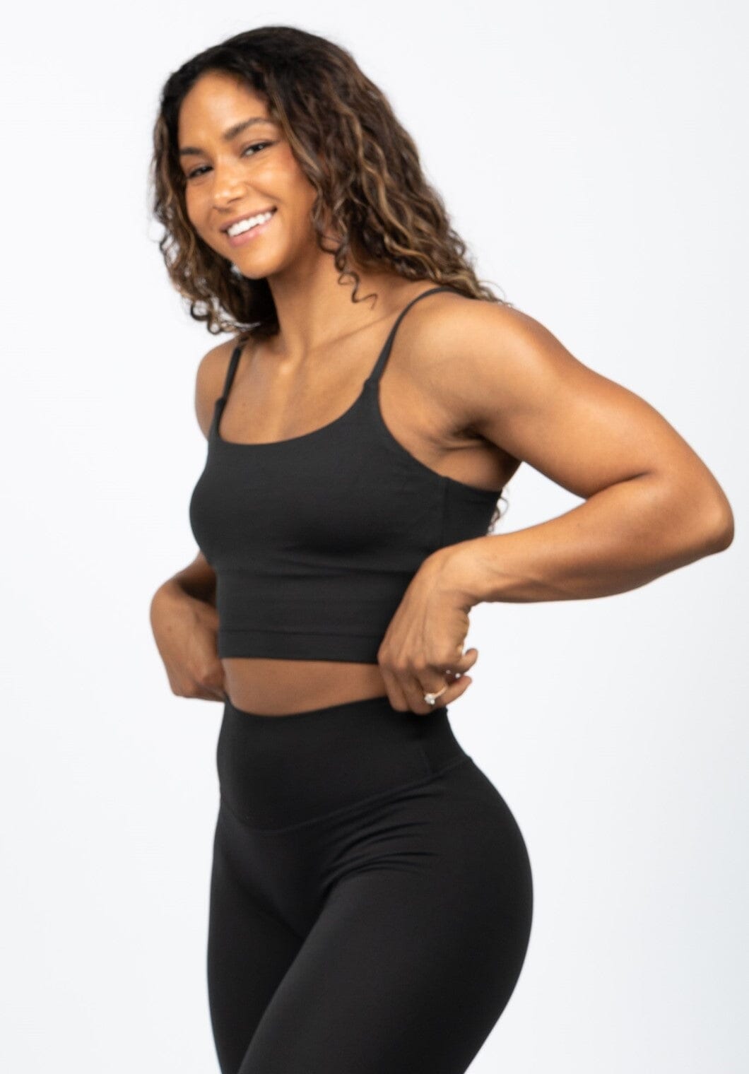 Naked Cropped Brami Black Sports Bras Paragon Fitwear 